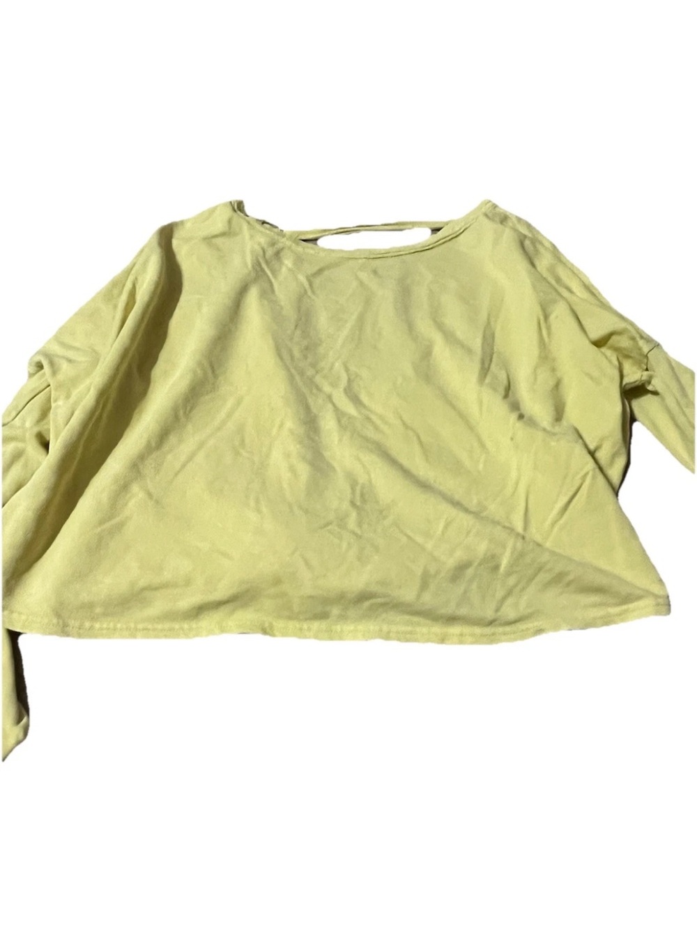 Mustard Seed Light Yellow Long Sleeve Crewneck Top